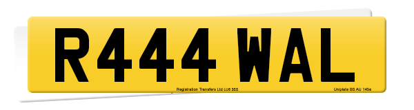 Registration number R444 WAL